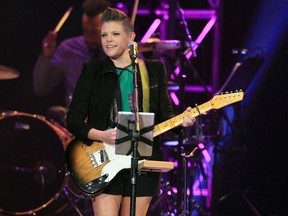 Natalie Maines of the Dixie Chicks performs at the Scotiabank Saddledome in Calgary, Alberta Thursday, October 31, 2013.  Maines and the rest of the Dixie Chicks will return to town for an Oct. 1 concert.