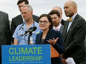 Shannon Phillips (Alberta Minister Responsible for the Climate Change Office) on the roof of the Federal Building in Edmonton on May 24, 2016, where the Minister introduced Bill 20, the Climate Leadership Implementation Act.