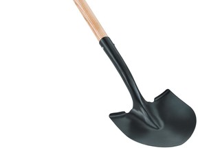 There are a variety of shovels available, including those with a standard round point.