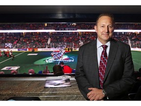 The National Lacrosse League's new commissioner Nick Sakiewicz was photographed during a visit to Calgary and the Scotiabank Saddledome to watch the Calgary Roughnecks take on the Colorado Mammoth on Saturday March 19, 2016. (Gavin Young/Postmedia) (For Sports section story by Scott Mitchell) Trax#