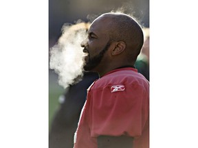 The Saskatchewan Roughriders Darian Durant during practice at Commonwealth Stadium in Edmonton, Alberta on November 26, 2010.