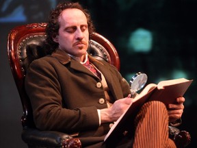 Haysam Kadri in Vertigo Mystery Theatre's 2014 production of The Hound of the Baskervilles.