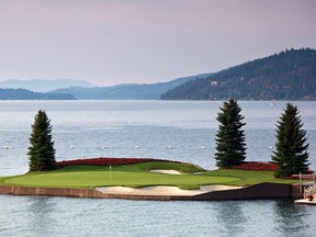 The famous island green hole at Coeur d’Alene Resort.