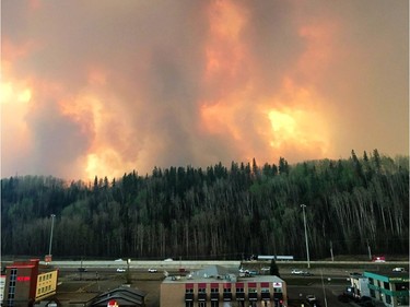 Wildfirire burning in Fort McMurray, Alberta on May 3, 2016 .   Credit: Government of Alberta   

(http://srd.web.alberta.ca/fort-mcmurray-area-update)