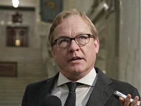 David Eggen, Alberta Minister of Education, at the Alberta Legislature on March 1, 2016, where he responded to questions about the province's policy to protect children regardless of their sexuality or sexual expression.