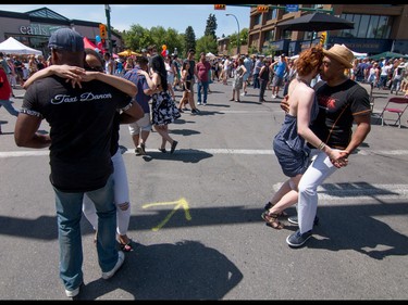 Dancers fro Afro-kizz Me show off their moves at the annual 4th Street Lilac Festival in Calgary, Ab., on Sunday June 5, 2016. Mike Drew/Postmedia