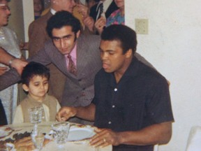 Photos of Ibrahim Ferris and family with Muhammad Ali. Courtesy, Ferris family.