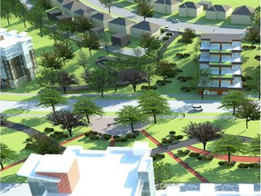 A rendering of the Highland Village Green development, on the former Highland Golf Course lands, proposes around 2,071 multi-family units. Supplied.