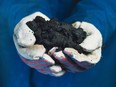Oilsands is a mixture of bitumen (a thick, sticky form of crude oil), sand, water and clay.