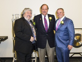 Cal 0618  Italian 3  Pictured with keynote speaker and guest of honour Chris Berman (centre) at the 54th annual Calgary Italian Sportsmen's Dinner held at Notre Dame High School are longtime Sportsmen's supporters and emcees Frank Mafrica (left) and Tony Spoletini.