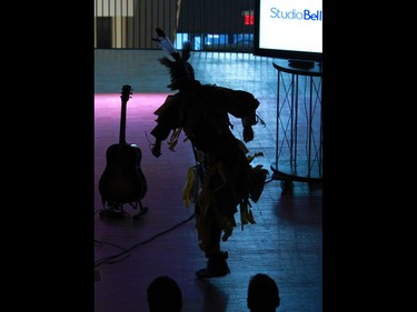 First Nations dancers along with the first sounds by the Eya Hey Nakoda drum group marked the ceremonial opening of Studio Bell, home of the National Music Centre in Calgary on Wednesday June 29, 2016. The Centre opens to the public on Canada Day.