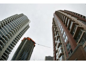 Prices are down for apartments listed on Calgary's resale market.