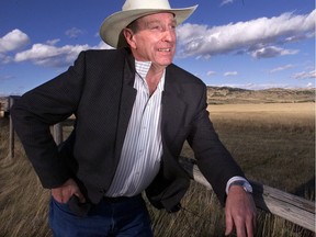 Francis Gardner in front of the Whaleback near his ranch in September 2003.