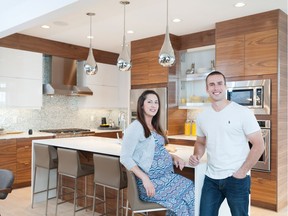 Tyler and Sydney Farkas were the first to buy a home in Harmony, a new community to the west of Calgary.