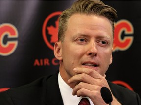 Calgary Flames new head coach Glen Gulutzan during a press conference in Calgary on June 17, 2016.