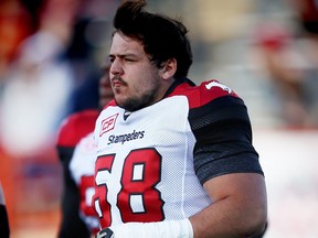 Calgary Stampeders Roman Grozman against the Edmonton Eskimos in CFL football in Calgary, Alta., on Saturday, June 11, 2016. AL CHAREST/POSTMEDIA