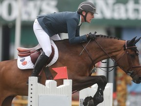 Canadian Ben Asselin competes in the Encana U25 Cup at Spruce Meadows Friday June 10, 2016 on day three of The National.