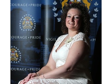 Erin O'Connor is pictured at the BMO Centre as the Calgary Police host the annual Chief's Awards Gala Thursday evening June 2, 2016. Connor intervened in a stabbing situation in August 2015 preventing further injury to a wounded man.