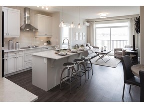 The kitchen in the show suite at Walden Place by Cardel Lifestyles.