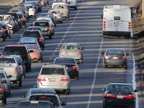 Traffic is pictured on Crowchild Trail in this 2015 photo.