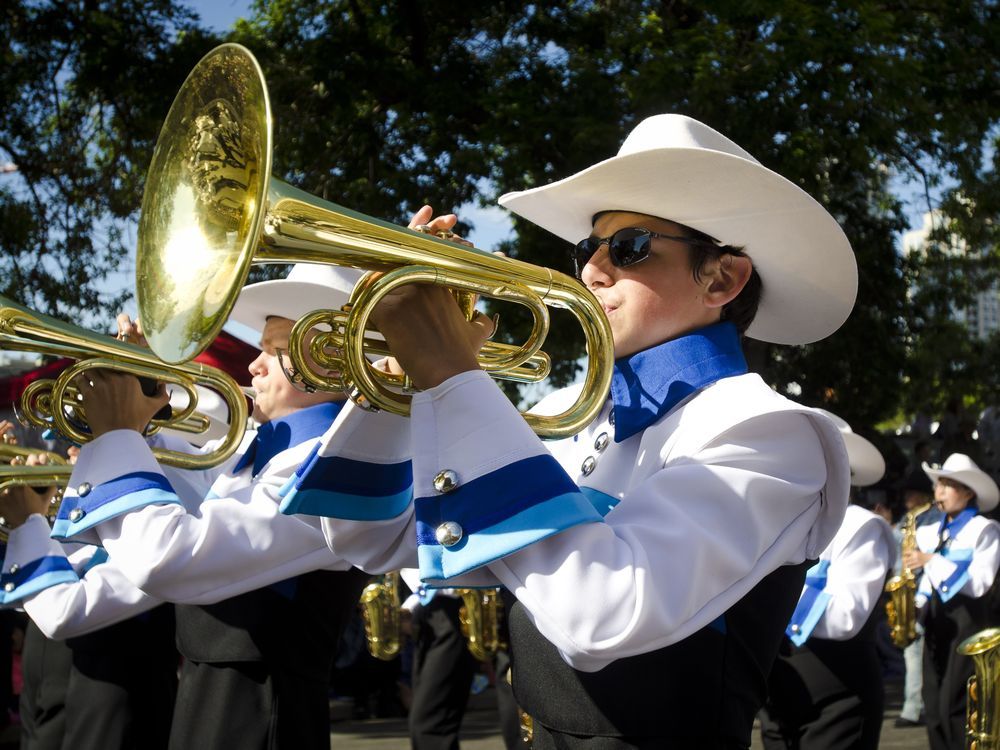 Marching show bands tune up for world competition at Calgary Stampede Calgary Herald