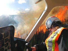 Parks Canada is igniting a prescribed fire in Waterton Lakes National Park by air.