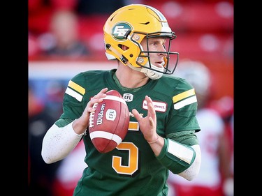 Edmonton Eskimos Jordan Lynch against the Calgary Stampeders in CFL football in Calgary, Alta. on Saturday June 11, 2016. Al Charest/Calgary Sun/Postmedia Network