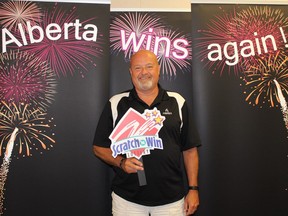 Gary Forget, of Cochrane, won $2.5 million in a Scratch 'N Win lottery ticket, the Western Canada Lottery Corporation announced June 16, 2016.