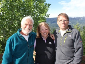 Mark Teasdale, with his father Chris and mother Maureen.