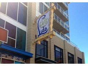 The Lido Cafe sign shown on the side of the Lido condo development in Kensington.