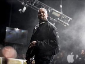 Kayne West, on stage during Summer Jam 2016 at MetLife Stadium in East Rutherford, N.J., will be heading to Alberta in October, but skipping Calgary.