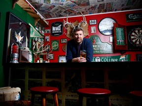 Local radio journalist Erin Collins has transformed his garage into an Irish pub/rec room for his whole family to enjoy.