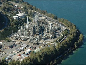 An undated aerial photo of the Chevron Refinery in Burnaby.  (Photo courtesy of Chevron) FSF WARNING:  28.8p [PNG Merlin Archive]

With Scott Simpson story