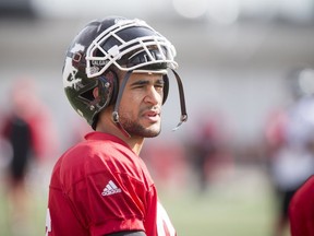 Anthony Parker stands during the Calgary Stampeders training camp at McMahon Stadium in Calgary, Alta., on Wednesday, June 8, 2016. The regular season begins on June 25, when the Stamps head to B.C. Lyle Aspinall/Postmedia Network