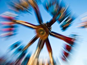 The Calgary Stampede is unveiling a new ride for 2016: the Spin Out, a colourful 13-metre rotating claw, held by a giant arm, that spins 360 degrees "in every way imaginable," including while riders are hanging upside down.