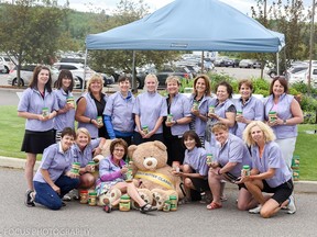 The organizing committee of the Peanut Butter Classic, with founder Heather Forsyth (front row left of stuffed bear).