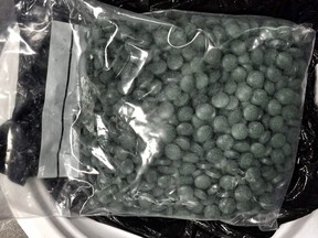 Two Chestermere residents are facing charges after 1,000 fentanyl pills were seized on May 27, 2016, during a traffic stop in south Edmonton.