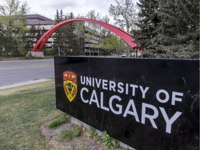 Arches stand at the main entrance to the University of Calgary in Calgary, Alta., on Thursday, April 28, 2016. The university is celebrating its 50th year. Lyle Aspinall/Postmedia Network ORG XMIT: POS1604281608021966