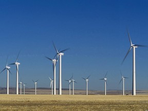 TransAlta's wind power generation in the Pincher Creek, Alberta area.