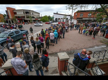 Huge lineups in Kensington for all things Harry Potter on launch day for the new Harry Potter book in Calgary, Ab., on Sunday July 31, 2016. Mike Drew/Postmedia