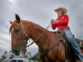 Taber barrel racer Nancy Csabay looks to add a Stampede title to her 2015 Canadian championship.