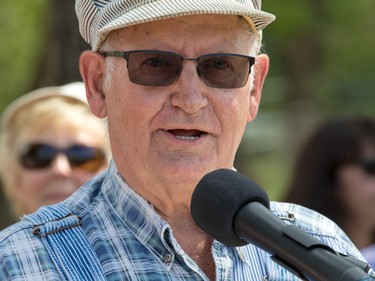 Allan Millard describes the efforts his team when through to restore the Bowness Park miniature train before the train's first official run in Calgary on Thursday July 28, 2016. The train was destroyed in the 2013 floods and had to be completely restored by a team from the Call of the West Museum in High River led by Millard.