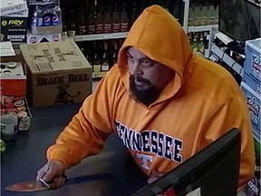 Calgary police asked the public for help identifying the man in this photograph, wanted in connection with an armed robbery at the T&T liquor store at 4608 17 Ave. S.E. on Thursday, June 23, 2016.