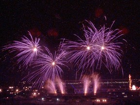 Fireworks at the Calgary Stampede in 2000.