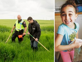 Police search a rural area in the disappearance of a five-year-old Calgary girl, Taliyah Marsman, near Chestermere,
