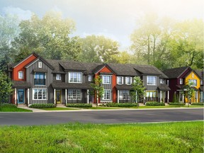 An artist's rendering of the exterior of Homes by Avi's Street Towns development in Savanna.