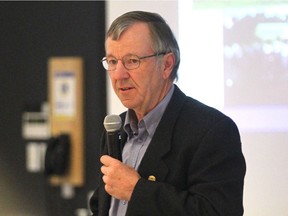 Dave Price, sharing story of his son Greg, as he spoke to a room full of attendees during the all day conference called the Imagine Project on greater patient focus in healthcare at the University of Calgary Faculty of Medicine on January 22, 2015.