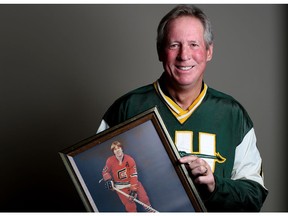 Former NHL player Mike Rogers poses for a portrait in his office in Calgary, Alta., on Tuesday July 19, 2016, is going into the Alberta Hockey Hall of Fame this weekend.