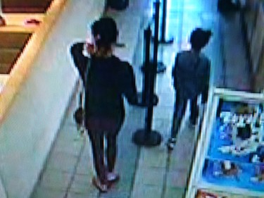 Calgary police released this surveillance camera image of five-year-old Taliyah Marsmann and her mother, Sarah Baillie at a Dairy Queen in northwest Calgary on Sunday, July 10.