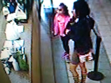 Amber Alert: Calgary police released this surveillance camera image of five-year-old Taliyah Marsmann and her mother, Sarah Baillie at a Dairy Queen in northwest Calgary on Sunday, July 10.